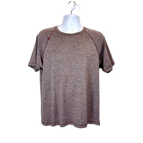 RHONE Other - Rhone Rein Top Mens Large Brown/Grey Short Sleeve Heather Stretch Performance